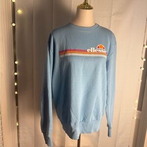 Ellesse Blue Retro Sweatshirt with Stripe Design XL